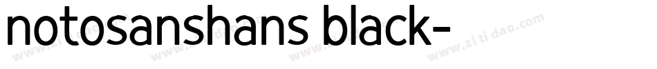 notosanshans black字体转换